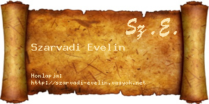 Szarvadi Evelin névjegykártya